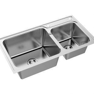 NC2910N Stainless steel double trough dish basin